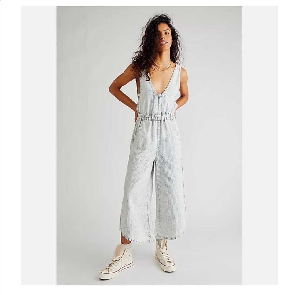 NWT Free People Alora Railroad Jumpsuit